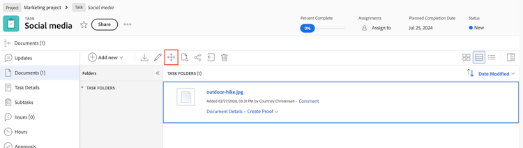 ページ上のアイコンの場所を移動