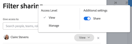 フィルター権限