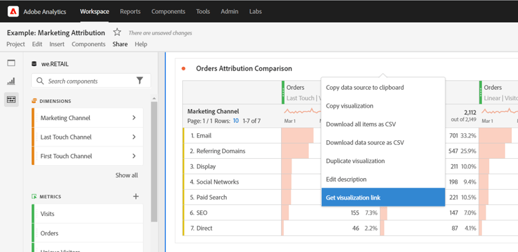 プロジェクトの共有のスクリーンショット