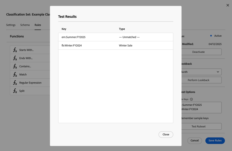규칙 - 결과 포함