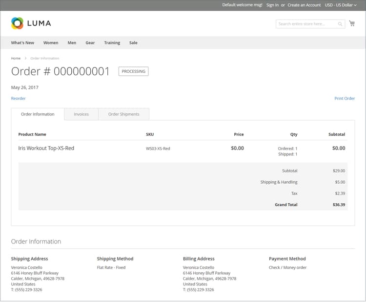 상점 앞에 표시되는 주문 정보