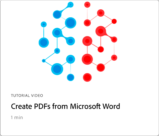 Microsoft Word에서 PDF 파일 만들기