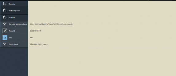 새로 추가된 사용자 지정 보고서의 사용자 인터페이스