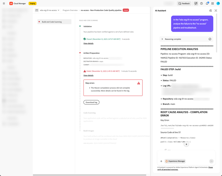 AI Assistant 프롬프트 및 결과 응답