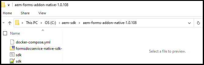 추출된 aem forms add on native