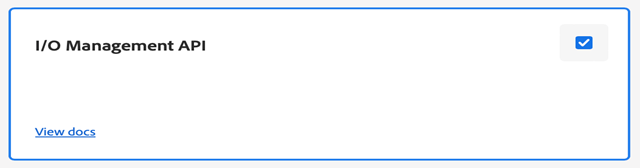 IO 관리 API