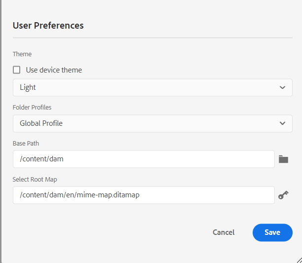 사용자 환경 설정
