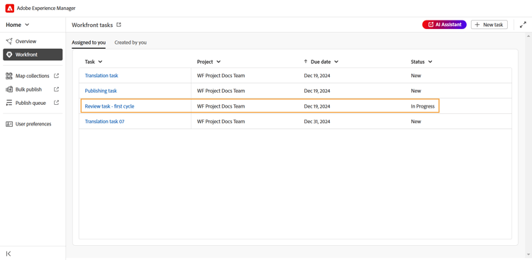 작성자 모드에서 작업 검토