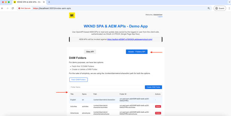 WKND SPA Assets API