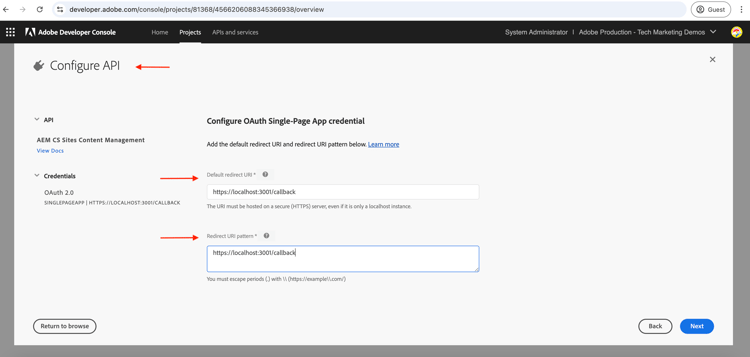 OAuth 단일 페이지 앱 구성