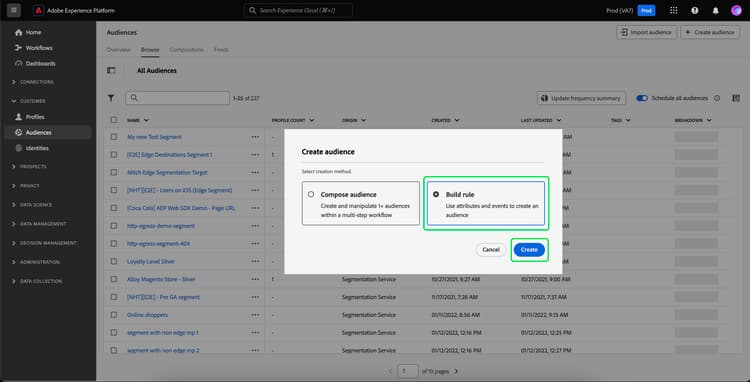 Build rule 단추가 강조 표시되어 있습니다.
