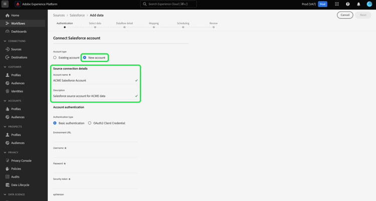 적절한 인증 자격 증명을 제공하여 새 Salesforce 계정을 만들 수 있는 인터페이스입니다.