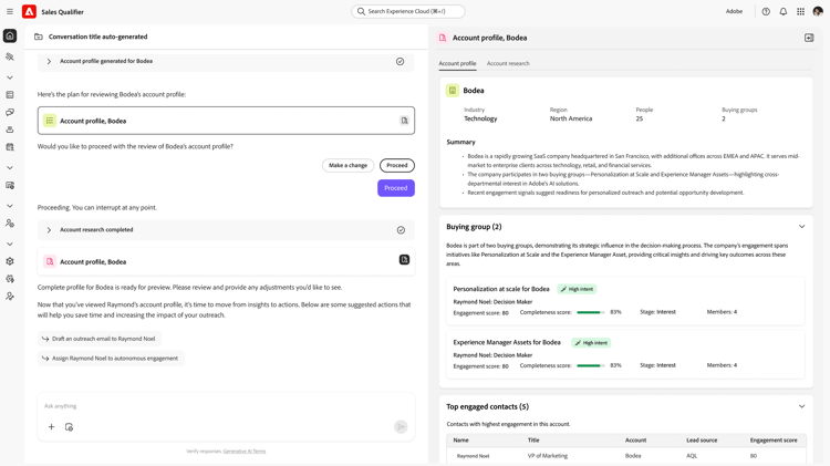 Account Qualification Agent for B2B | Adobe Journey Optimizer B2B Edition
