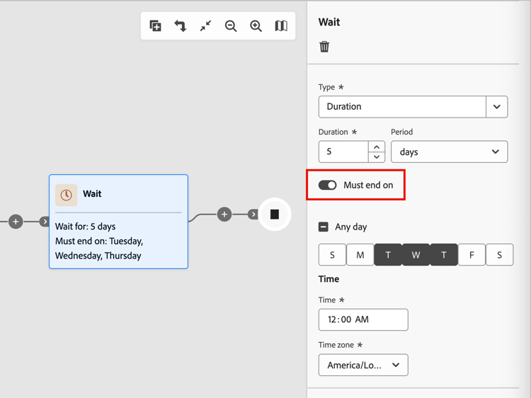 여정 노드 - 고급 대기 단계