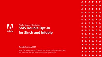 Sinch 및 Infobip에 대한 이중 옵트인
