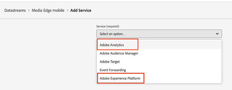 Adobe Analytics 서비스 추가