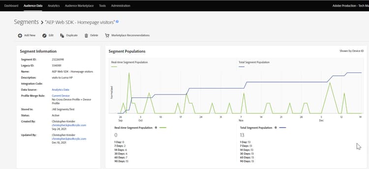 Adobe Experience Platform Audience Manager 특성 추가