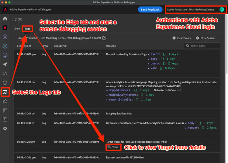 Adobe Experience Platform Debugger으로 Target 추적을 보는 방법