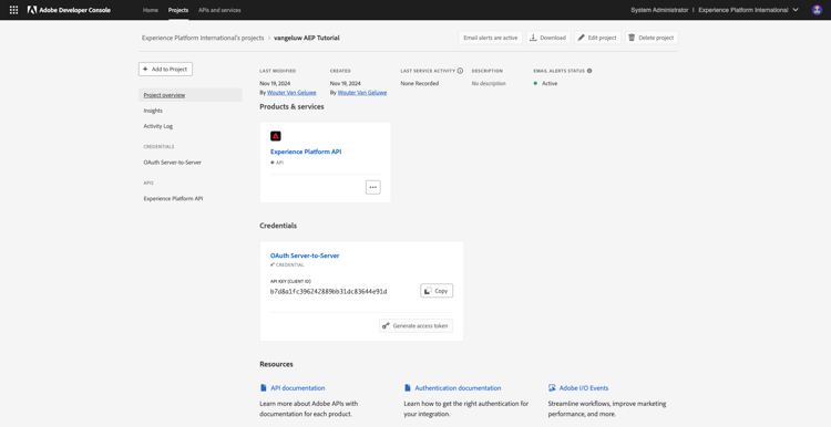 Adobe I/O 새 통합