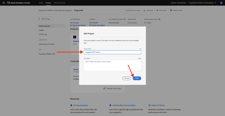 Adobe I/O 새 통합