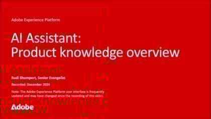 AI Assistant를 사용하여 Experience Platform 애플리케이션 학습