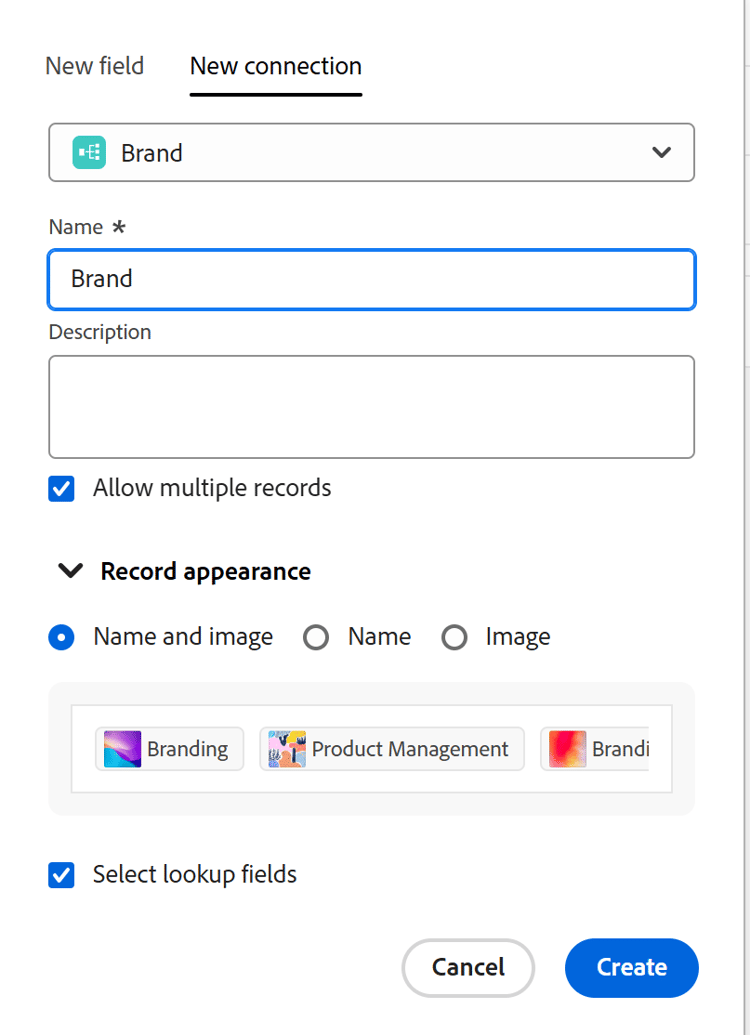 GenStudio 브랜드 연결 선택