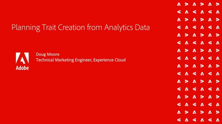 Analytics 데이터에서 트레이트 만들기 계획