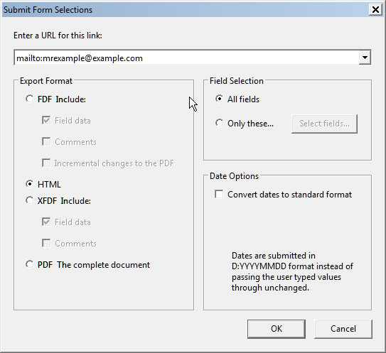 Js fields. Mailto функция. Executable and Linkable format.