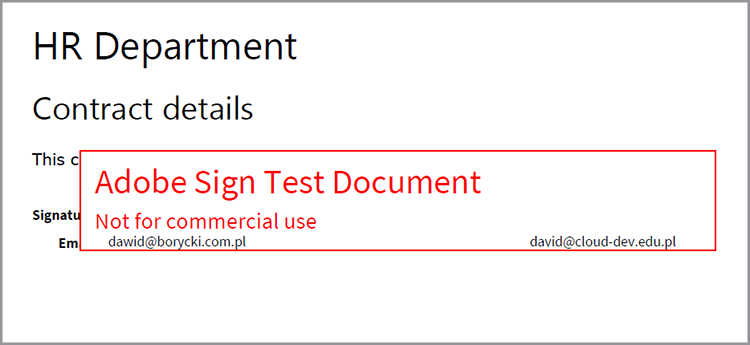 Screenshot van contractdetails