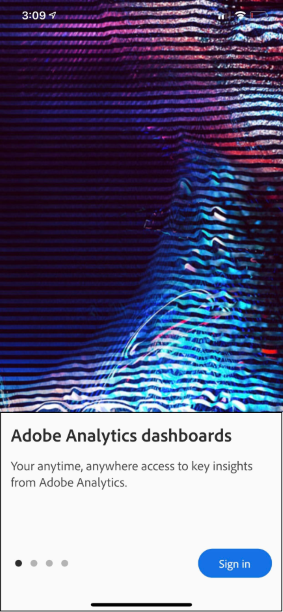 Adobe Analytics-dashboards, welkomstscherm