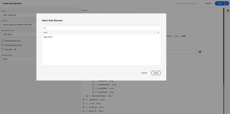 Uitgezocht ECID het Element van Gegevens