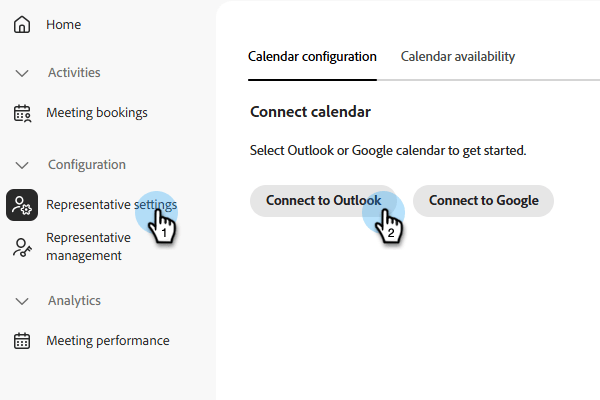 de configuratiepagina van de Kalender