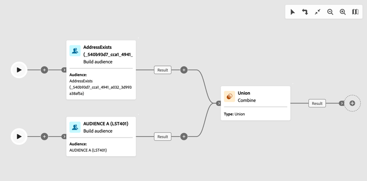 Schermschot die veelvoudige ingangspunten in de Webinterface tonen