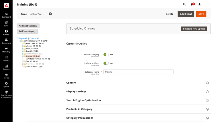 ​ boom van de Categorie ​
