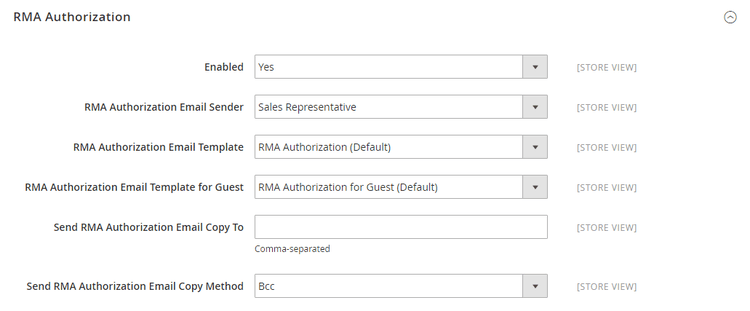 RMA-autorisatie