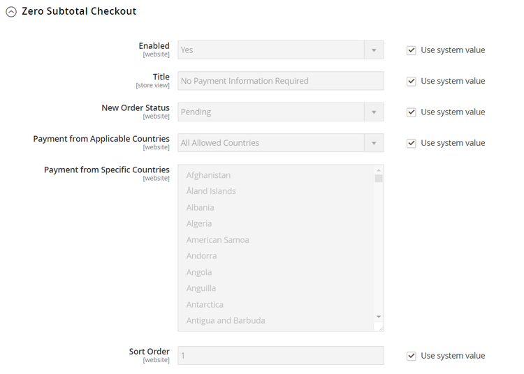 Nul SubtotalCheckout