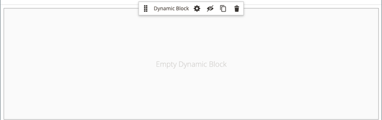 Dynamische toolbox van het Blok