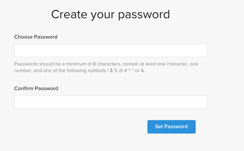 creeer een wachtwoord