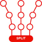 ​ een pictogram dat het "gespleten"patroon van GRA ​