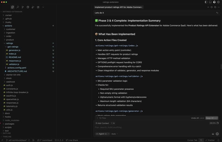 ​ Samenvatting van geproduceerde codedossiers en structuur ​
