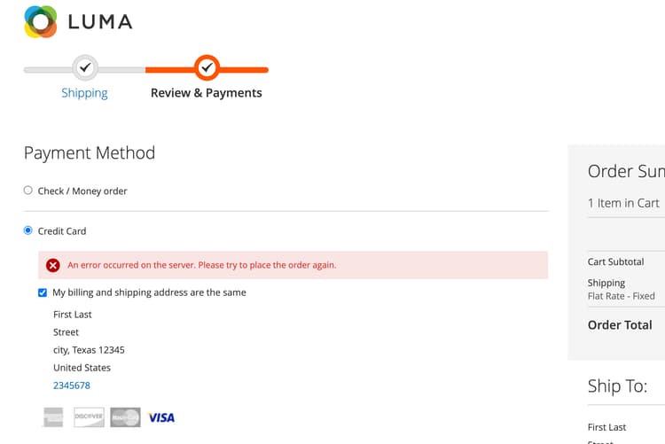 ​ Fout terwijl het controleren ​