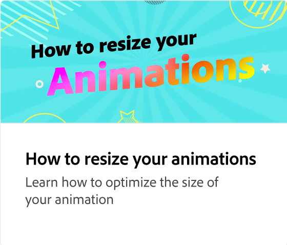 De grootte van uw animaties aanpassen