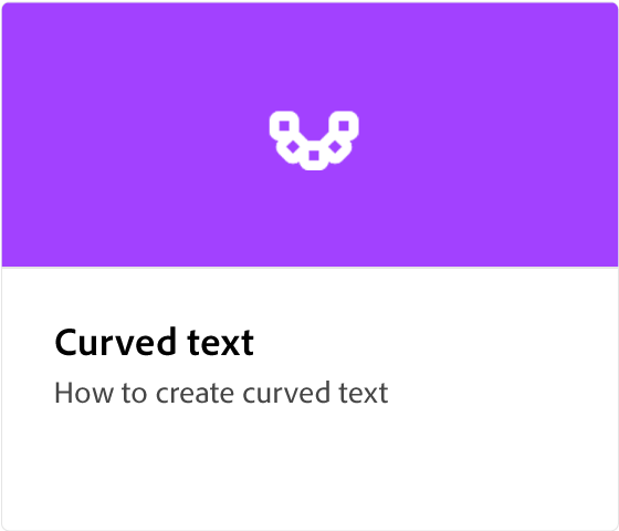 Curve tekst maken