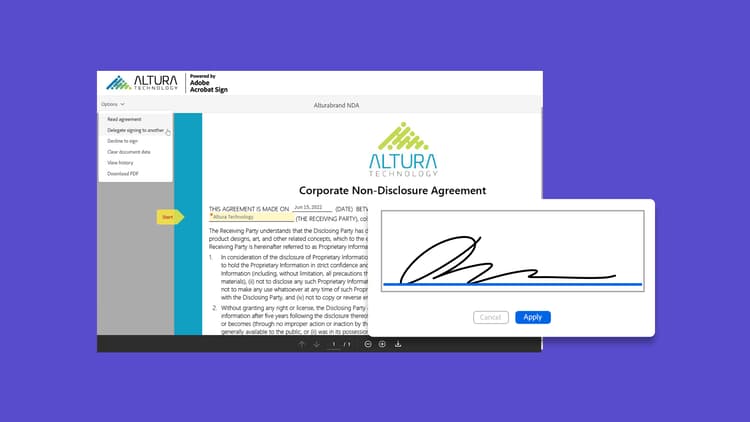 Ondertekening delegeren aan iemand anders