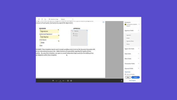 Ondertekenen met een stempel