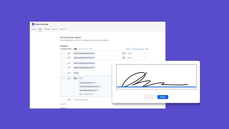 Verzenden naar meerdere ondertekenaars