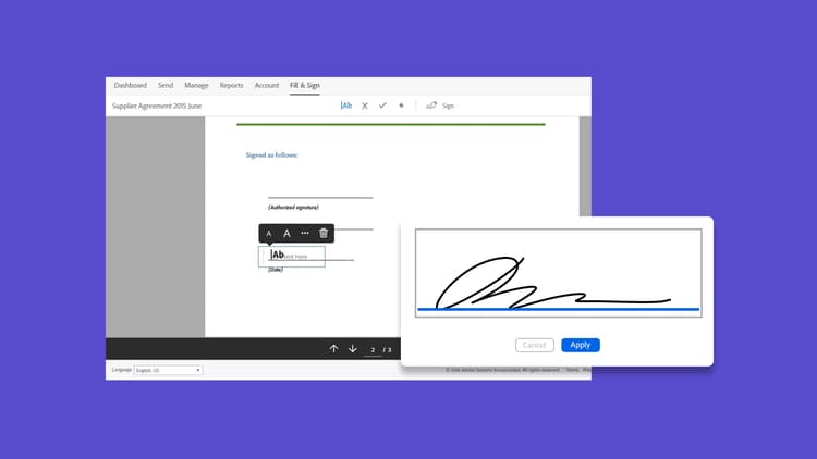 Een document invullen en ondertekenen