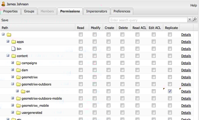 cquserreplicateMachtigingen