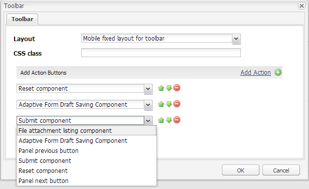 Standaardwerkbalkhandelingen