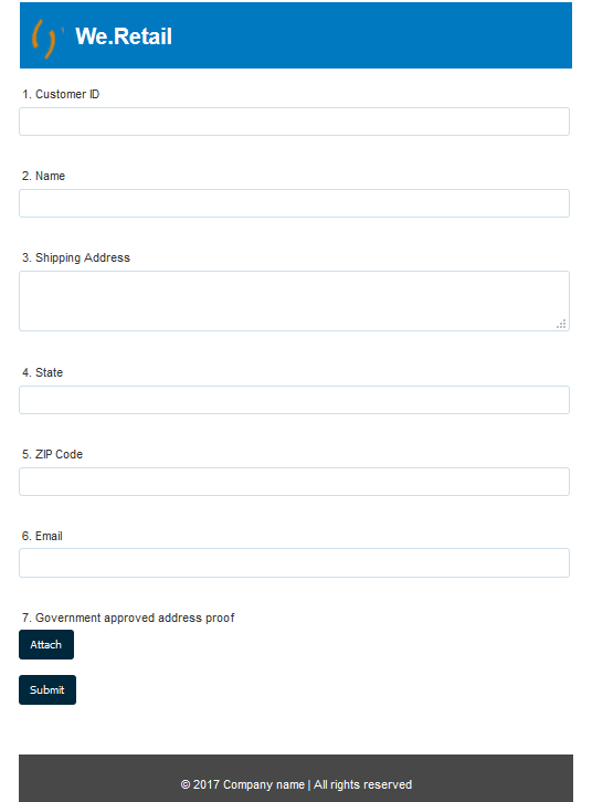 Aangepast formulier met het thema Beoordeling